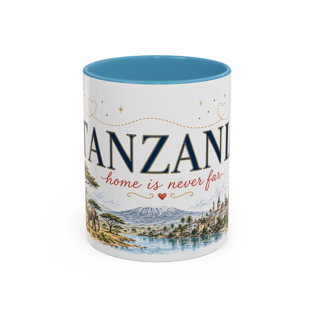 Tanzania Home Country Mug | Moving Away Gift | Long Distance Friendship | 11 oz 15 oz Accent Mug