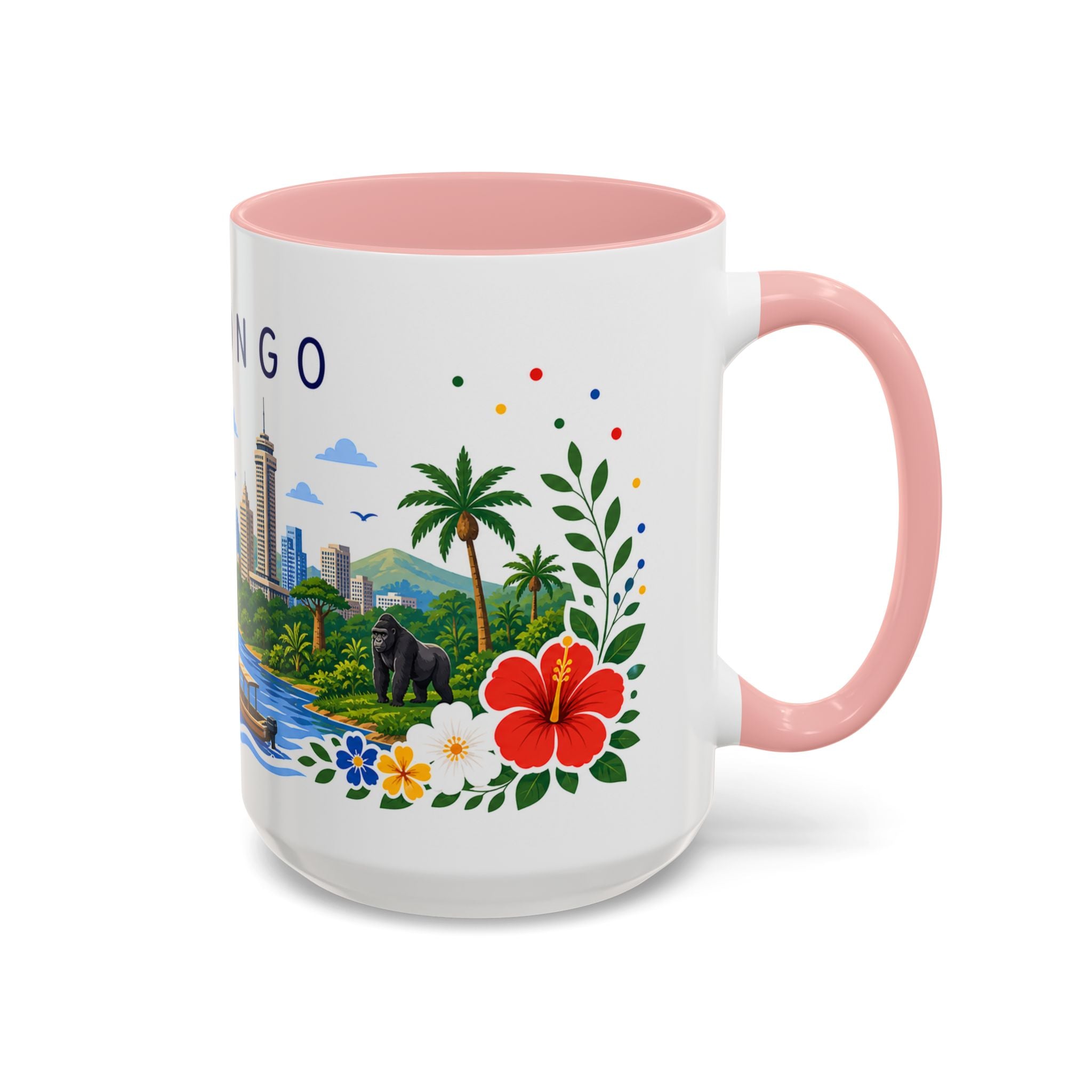 DR Congo Coffee Mug | Travel Souvenir Accent Mug | Place Gift Ceramic Cup 11oz 15oz