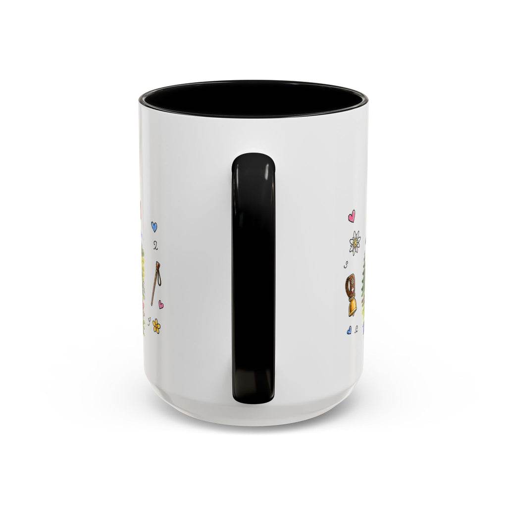 Zermatt Illustrated Travel Mug | Switzerland Souvenir Accent Coffee Mug | 11oz 15oz Ceramic Cup