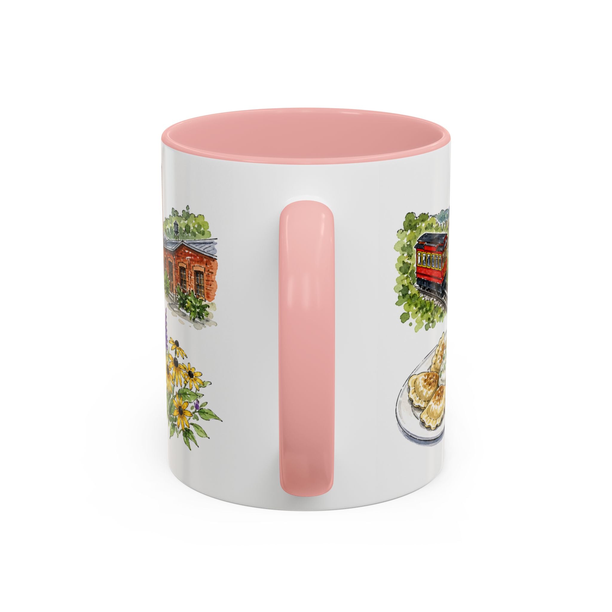 Pittsburgh Illustrated Travel Mug | City Souvenir Accent Coffee Mug | 11oz 15oz Ceramic Cup