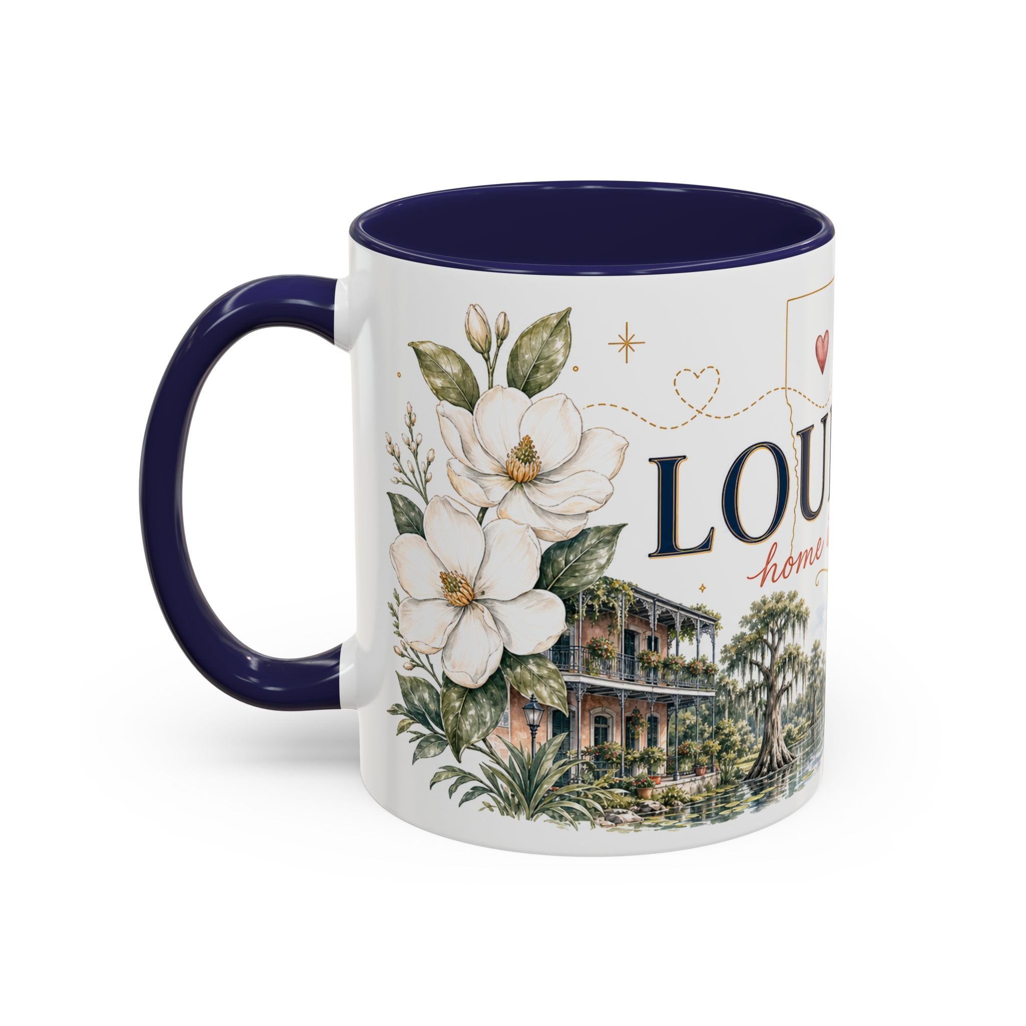 Louisiana Home State Mug | Moving Away Gift | Long Distance Friendship Coffee Cup | 11oz 15oz Accent Mug