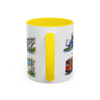 Cleveland Illustrated Travel Mug | City Souvenir Accent Coffee Mug | 11oz 15oz Ceramic Cup