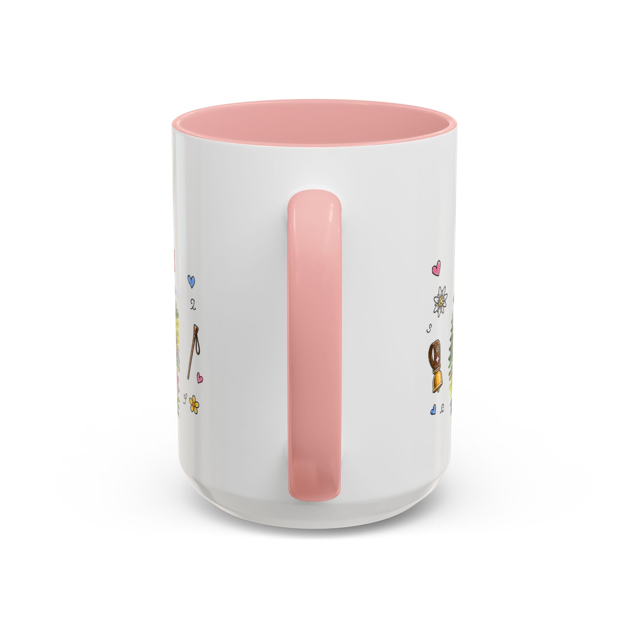 Zermatt Illustrated Travel Mug | Switzerland Souvenir Accent Coffee Mug | 11oz 15oz Ceramic Cup