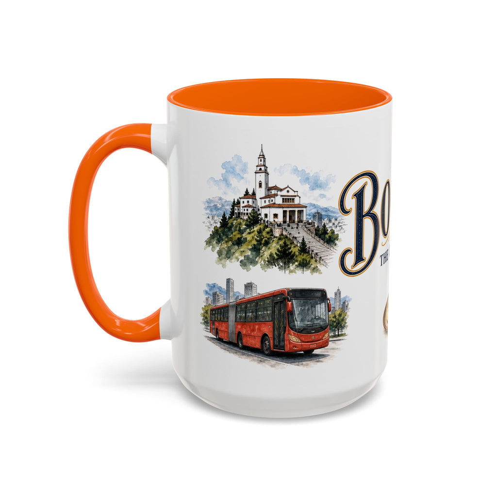 Bogota Coffee Mug | Colombia Travel Souvenir | Vintage Illustrated City Gift | 11 oz 15 oz Accent Mug