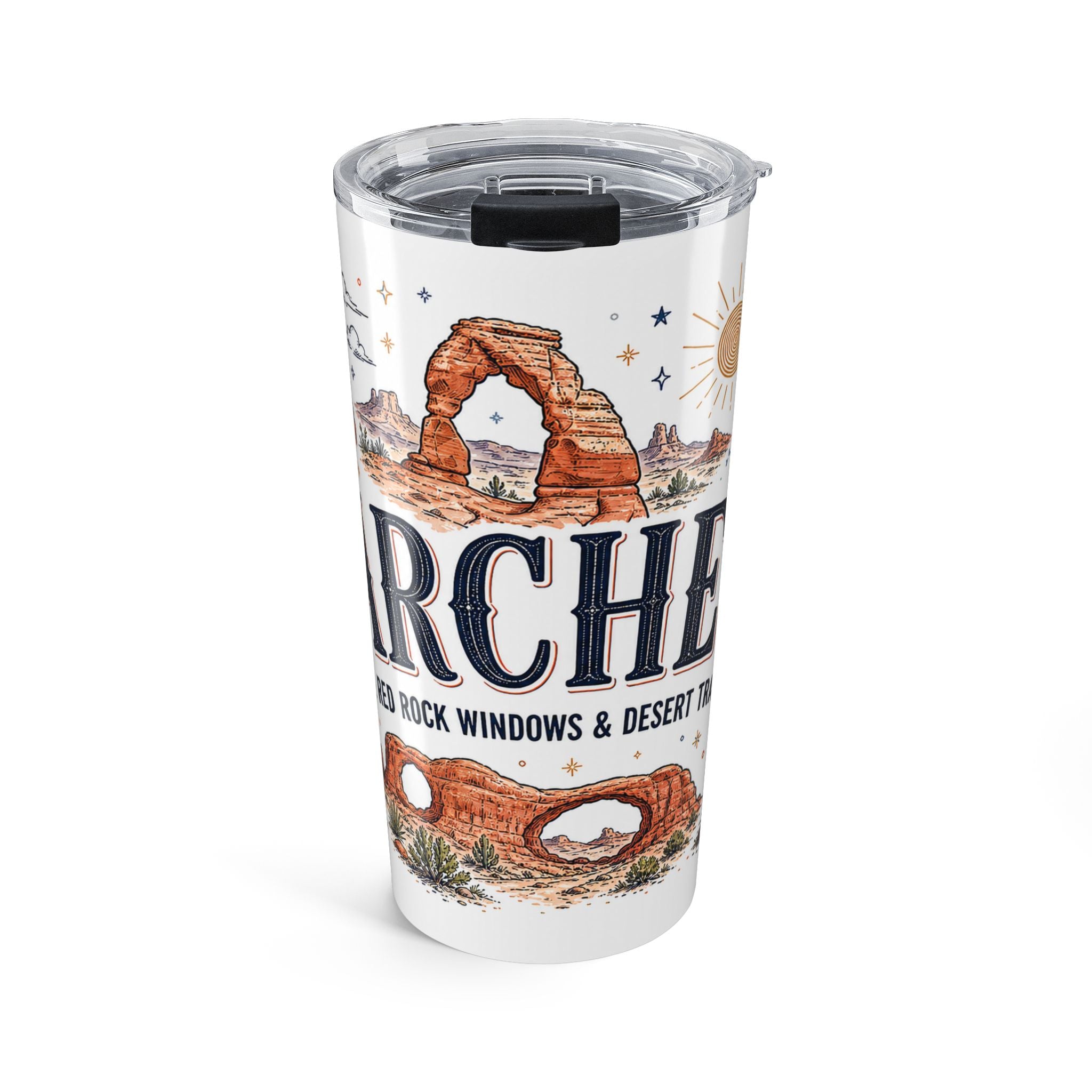 Arches National Park 20oz Tumbler | Utah Desert Hiking Gift | Insulated Stainless Steel Travel Cup