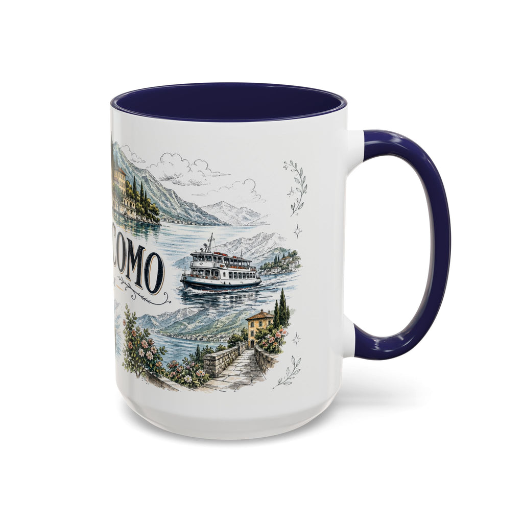 Lake Como Mug, Italy Travel Souvenir, Bucket List Gift, Accent Ceramic Coffee Mug 11oz 15oz