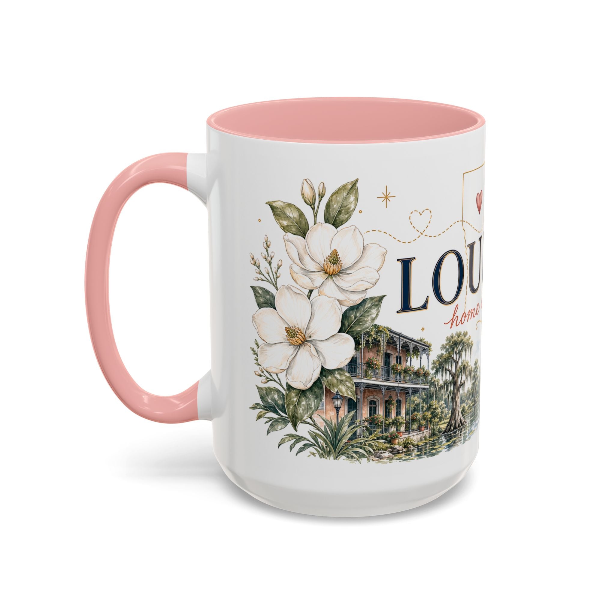 Louisiana Home State Mug | Moving Away Gift | Long Distance Friendship Coffee Cup | 11oz 15oz Accent Mug