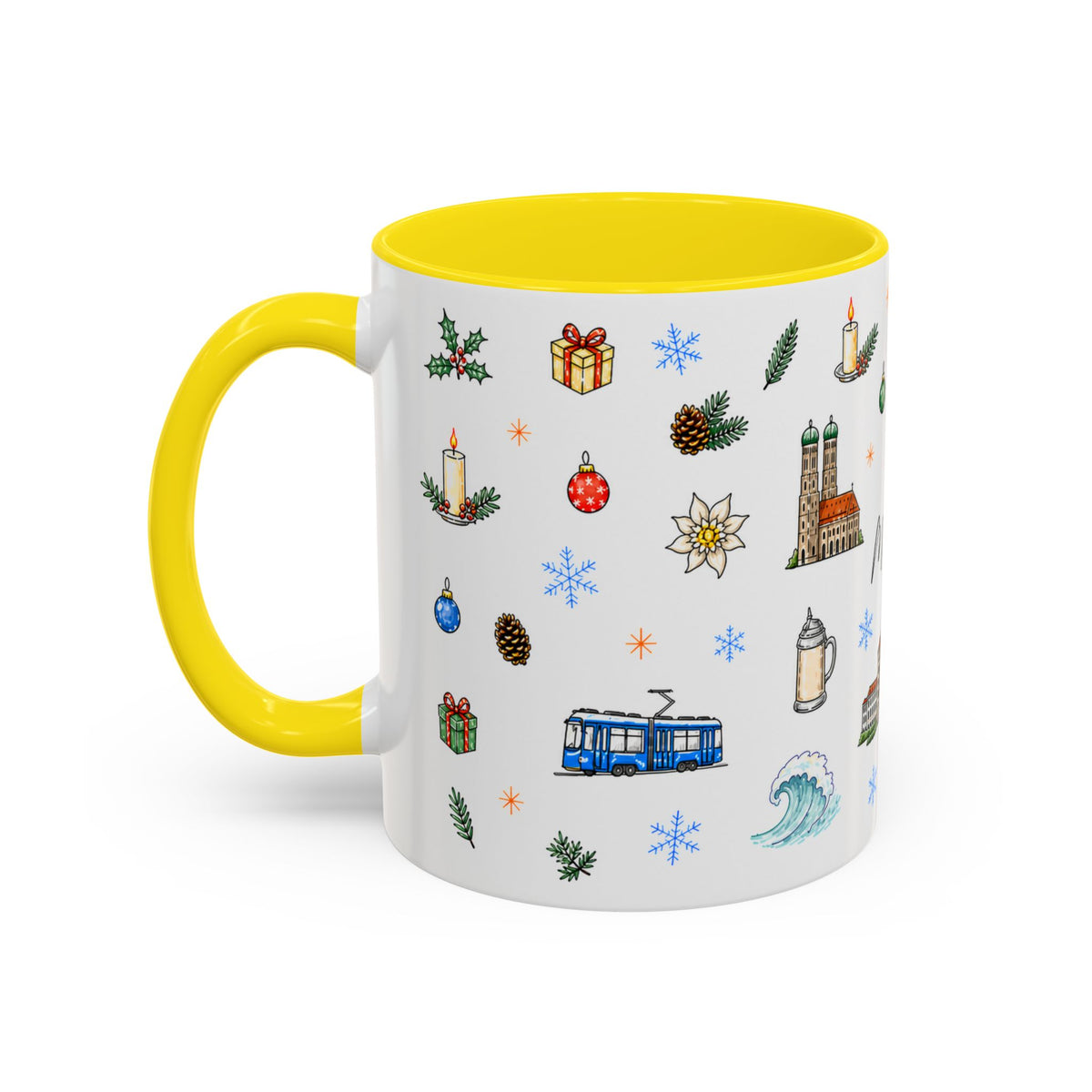 Munich Christmas Mug | Watercolor City Souvenir, Travel Gift (11oz/15oz)