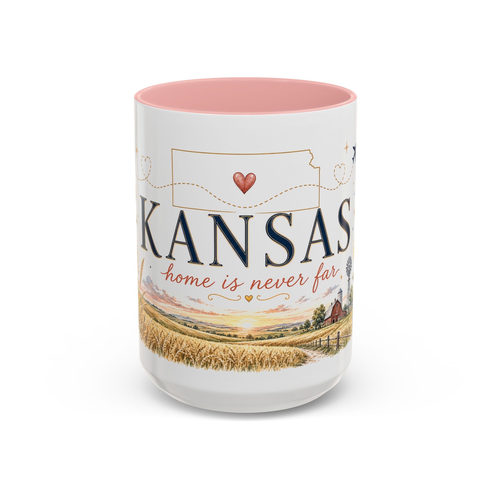 Kansas Home State Mug | Sunflower Prairie Landscape Coffee Cup