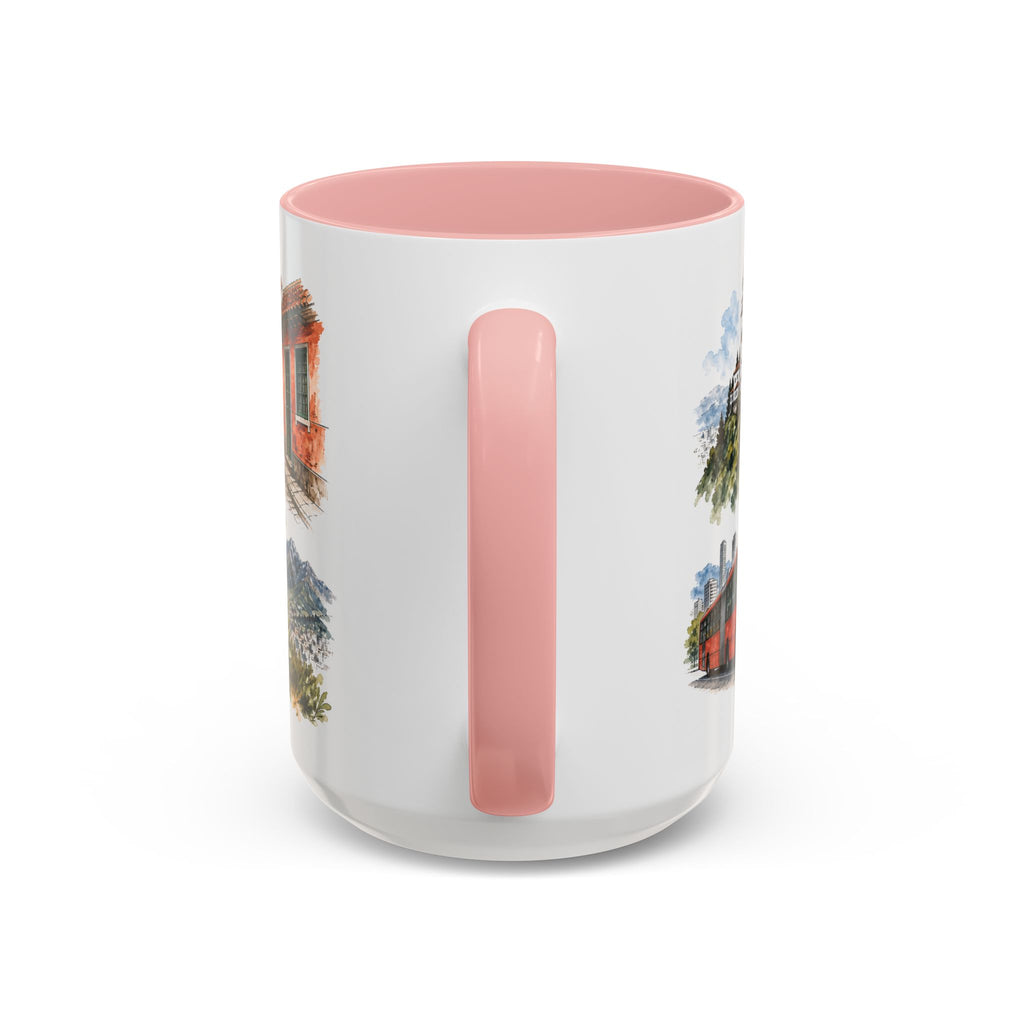 Bogota Coffee Mug | Colombia Travel Souvenir | Vintage Illustrated City Gift | 11 oz 15 oz Accent Mug