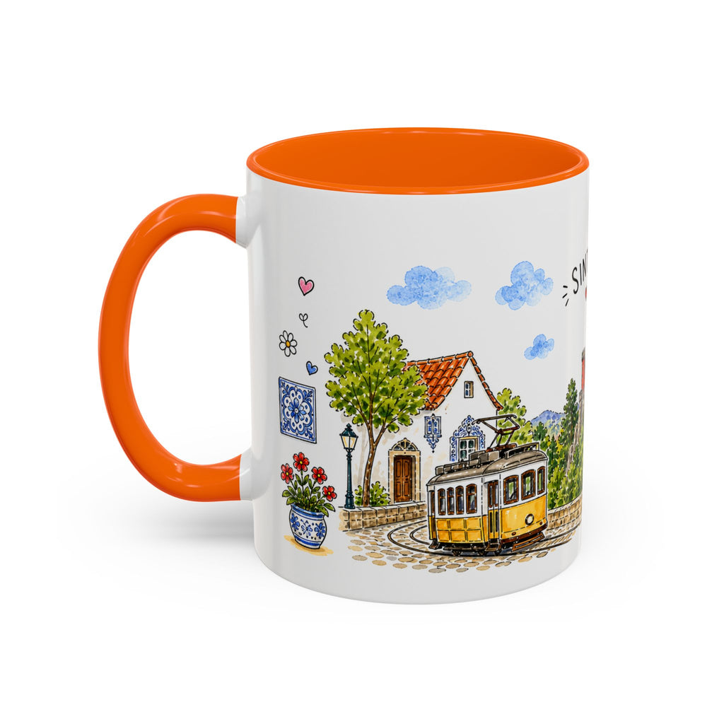 Sintra Illustrated Travel Mug | Portugal Souvenir Accent Coffee Mug | 11oz 15oz Ceramic Cup