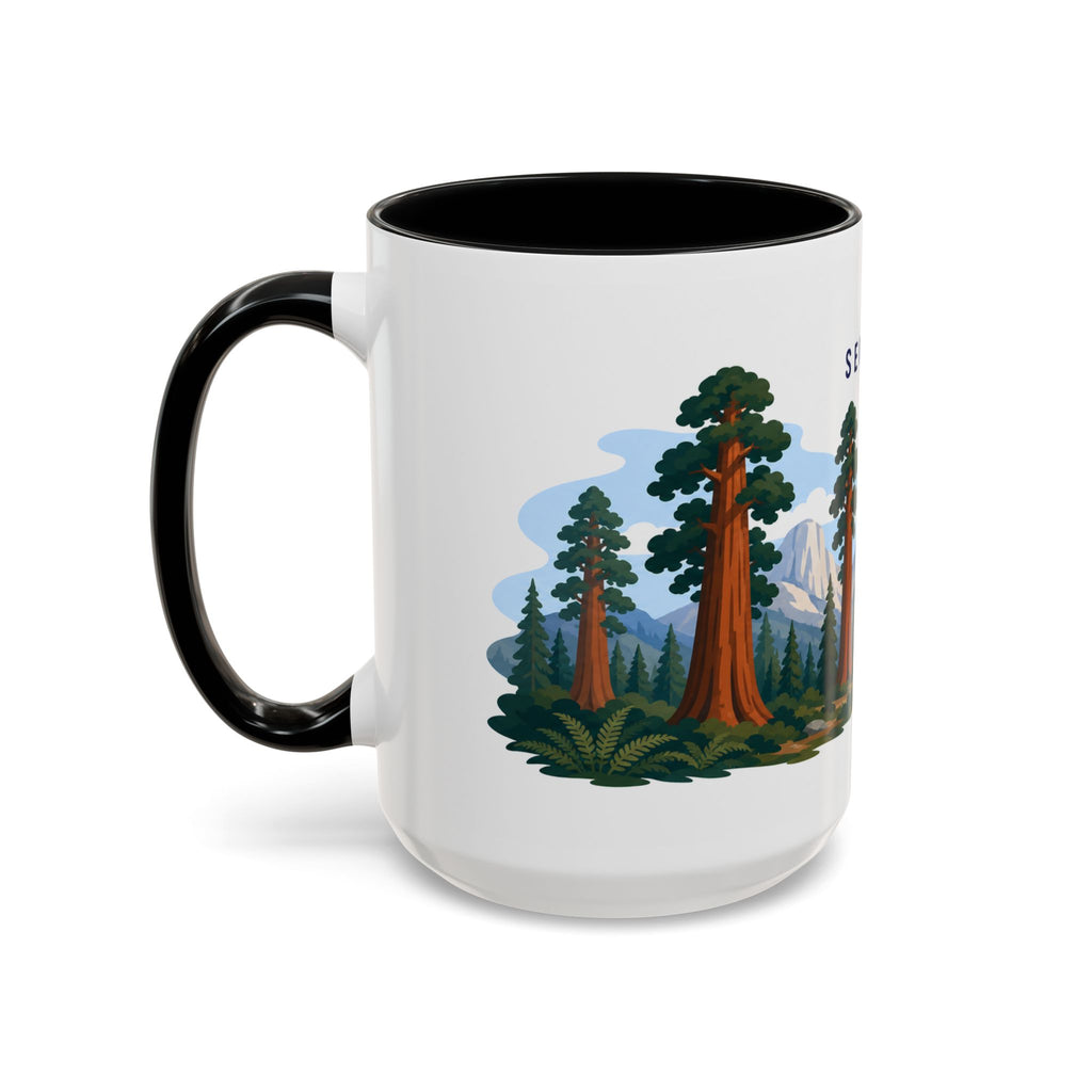Sequoia National Park Coffee Mug | Solid Color Block Park Souvenir | 11oz 15oz Accent Mug
