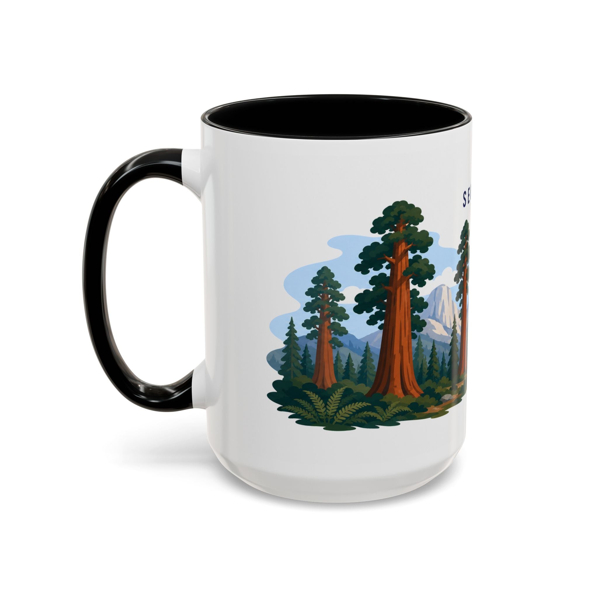 Sequoia National Park Coffee Mug | Solid Color Block Park Souvenir | 11oz 15oz Accent Mug