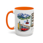 Innsbruck Illustrated Travel Mug | City Souvenir Accent Coffee Mug | 11oz 15oz Ceramic Cup