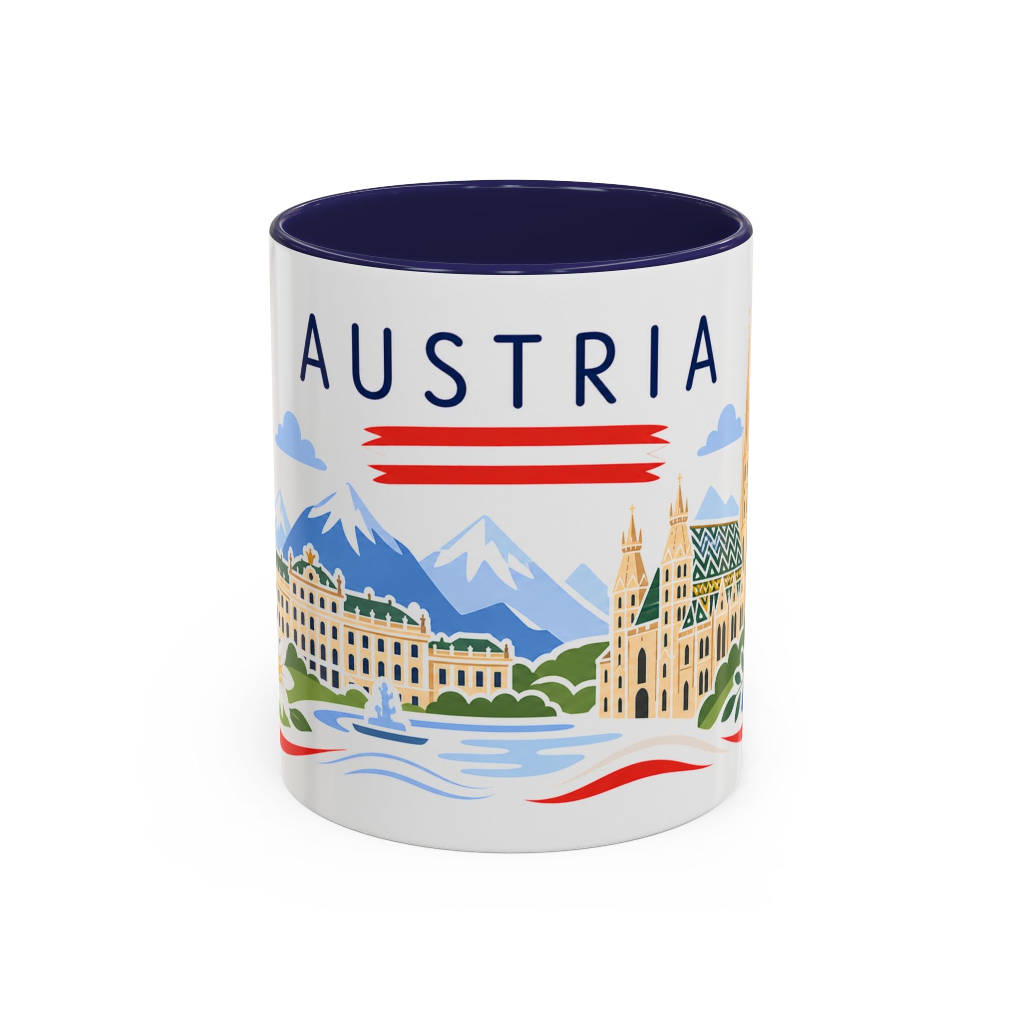Austria Coffee Mug | Travel Souvenir Accent Mug | Country Gift Ceramic Cup 11oz 15oz