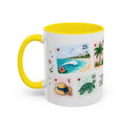 Cancun Coffee Mug | Postage Stamp Collage Mug | Travel Souvenir Accent Cup 11oz 15oz