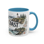 Oregon Coast Mug, Pacific Northwest Travel Souvenir, Bucket List Gift, Accent Ceramic Coffee Mug 11oz 15oz