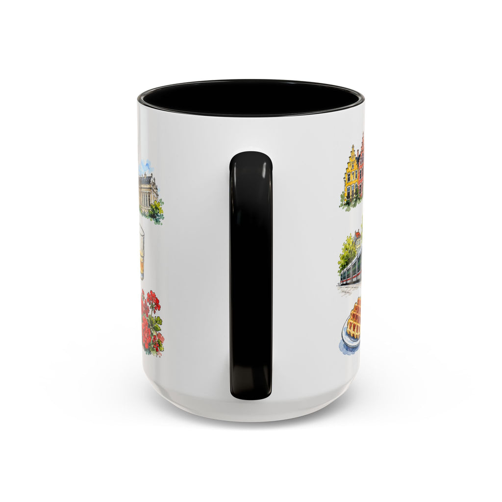 Lille Illustrated Travel Mug | City Souvenir Accent Coffee Mug | 11oz 15oz Ceramic Cup