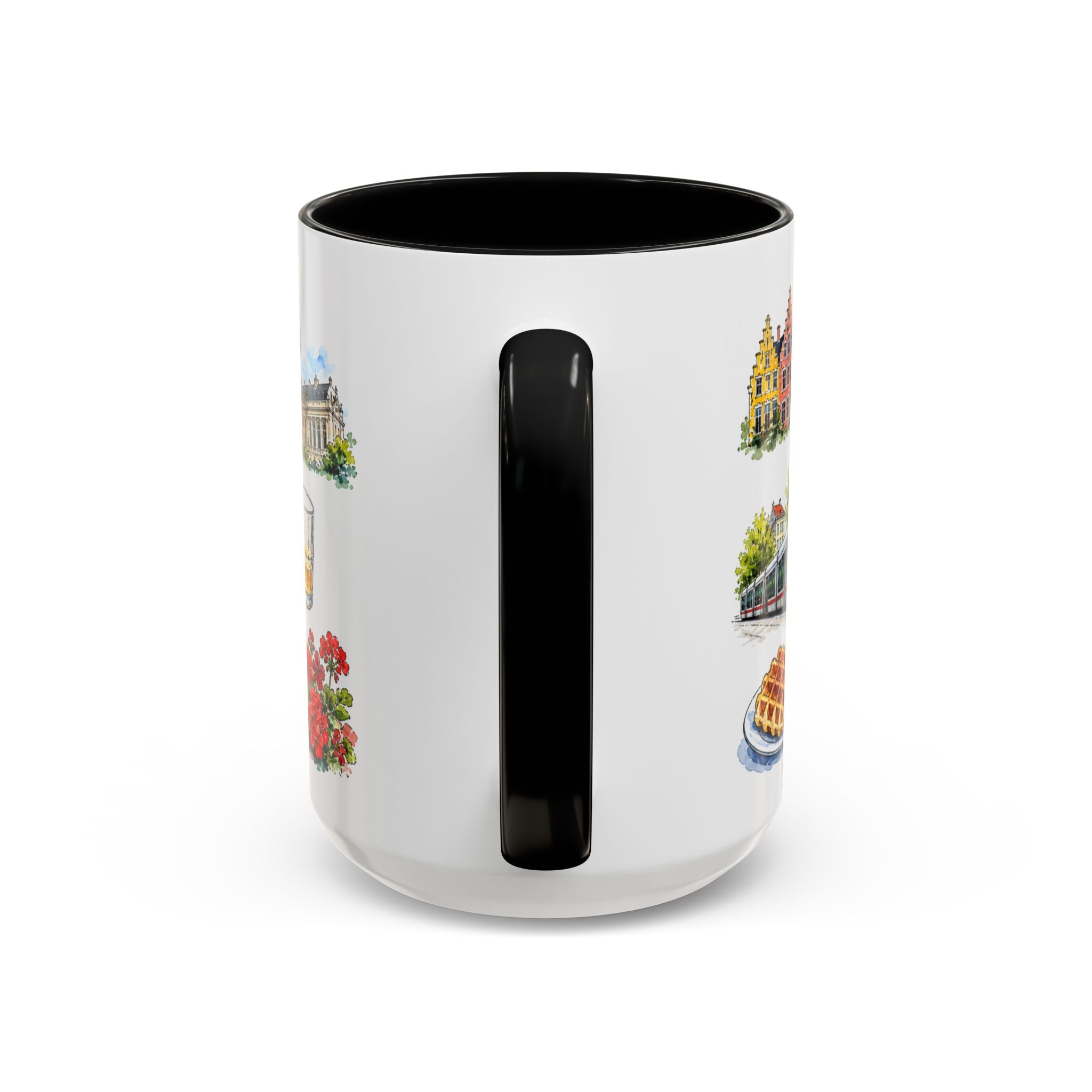 Lille Illustrated Travel Mug | City Souvenir Accent Coffee Mug | 11oz 15oz Ceramic Cup