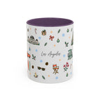 Los Angeles Christmas Mug | Watercolor City Souvenir | Ceramic Coffee Cup (11oz or 15oz)