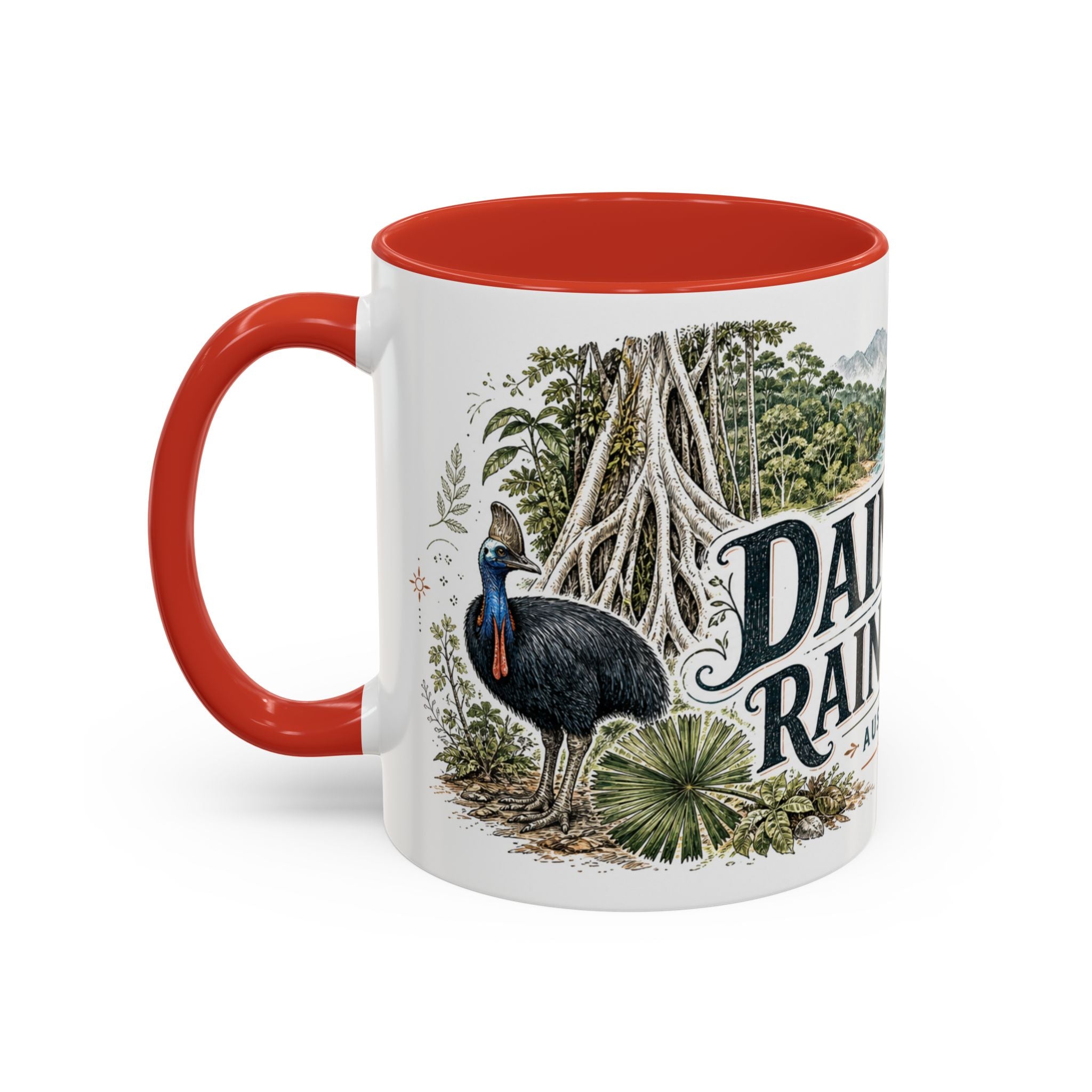 Daintree Rainforest Mug, Australia Travel Souvenir, Bucket List Gift, Accent Ceramic Coffee Mug 11oz 15oz