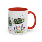 Omaha Illustrated Travel Mug | City Souvenir Accent Coffee Mug | 11oz 15oz Ceramic Cup