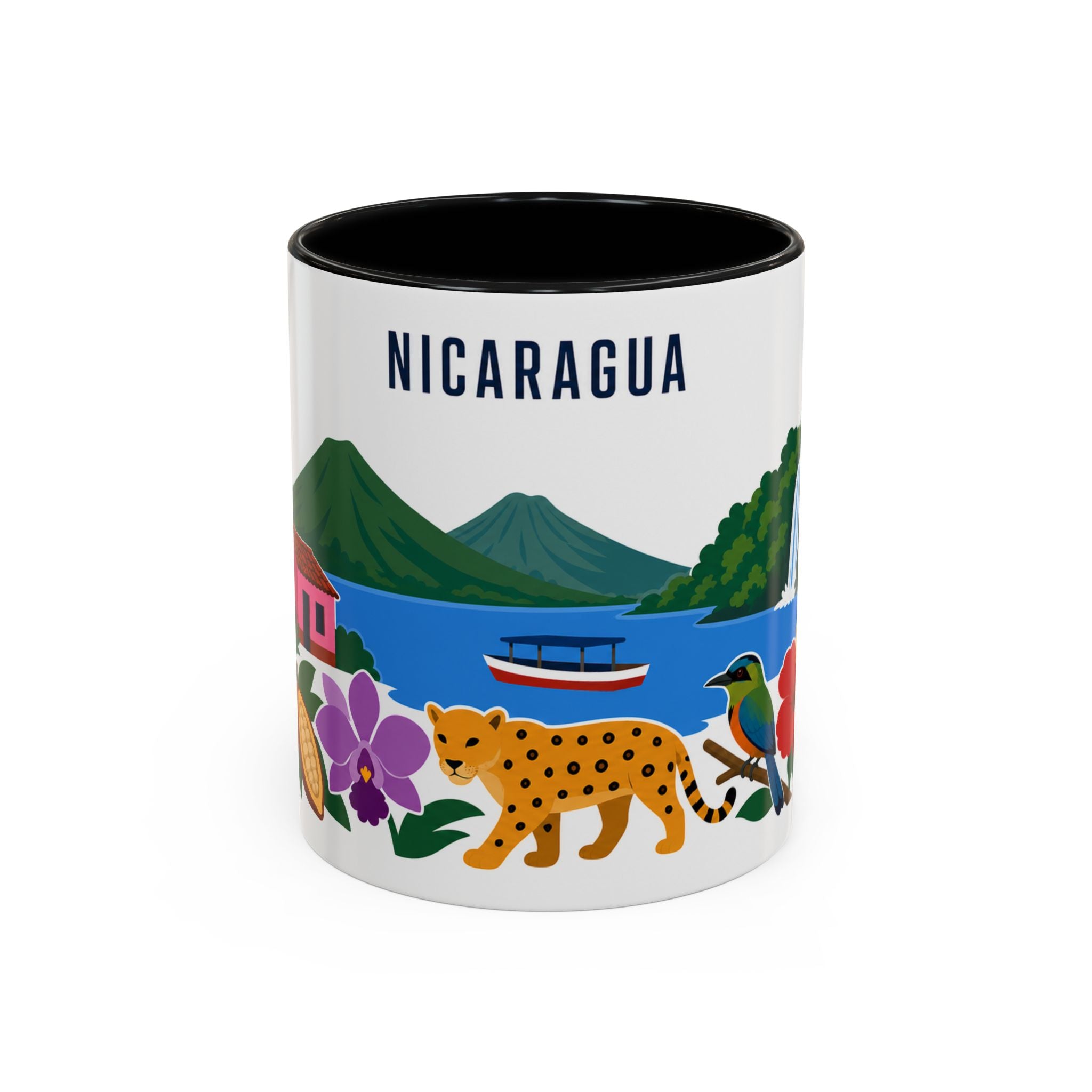 Nicaragua Coffee Mug | Travel Souvenir Accent Mug | Country Gift Ceramic Cup 11oz 15oz