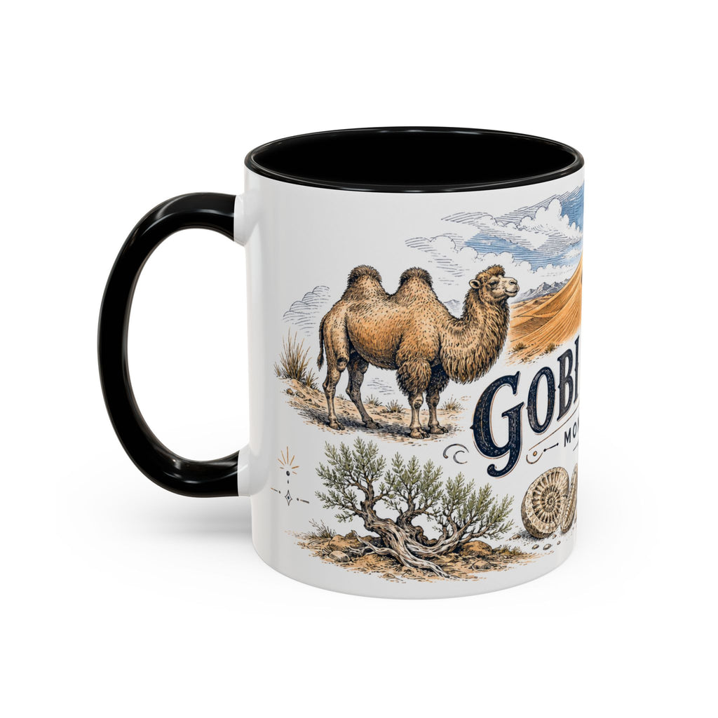 Gobi Desert Mug, Mongolia Travel Souvenir, Bucket List Gift, Accent Ceramic Coffee Mug 11oz 15oz