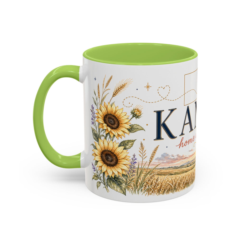 Kansas Home State Mug | Sunflower Prairie Landscape Coffee Cup