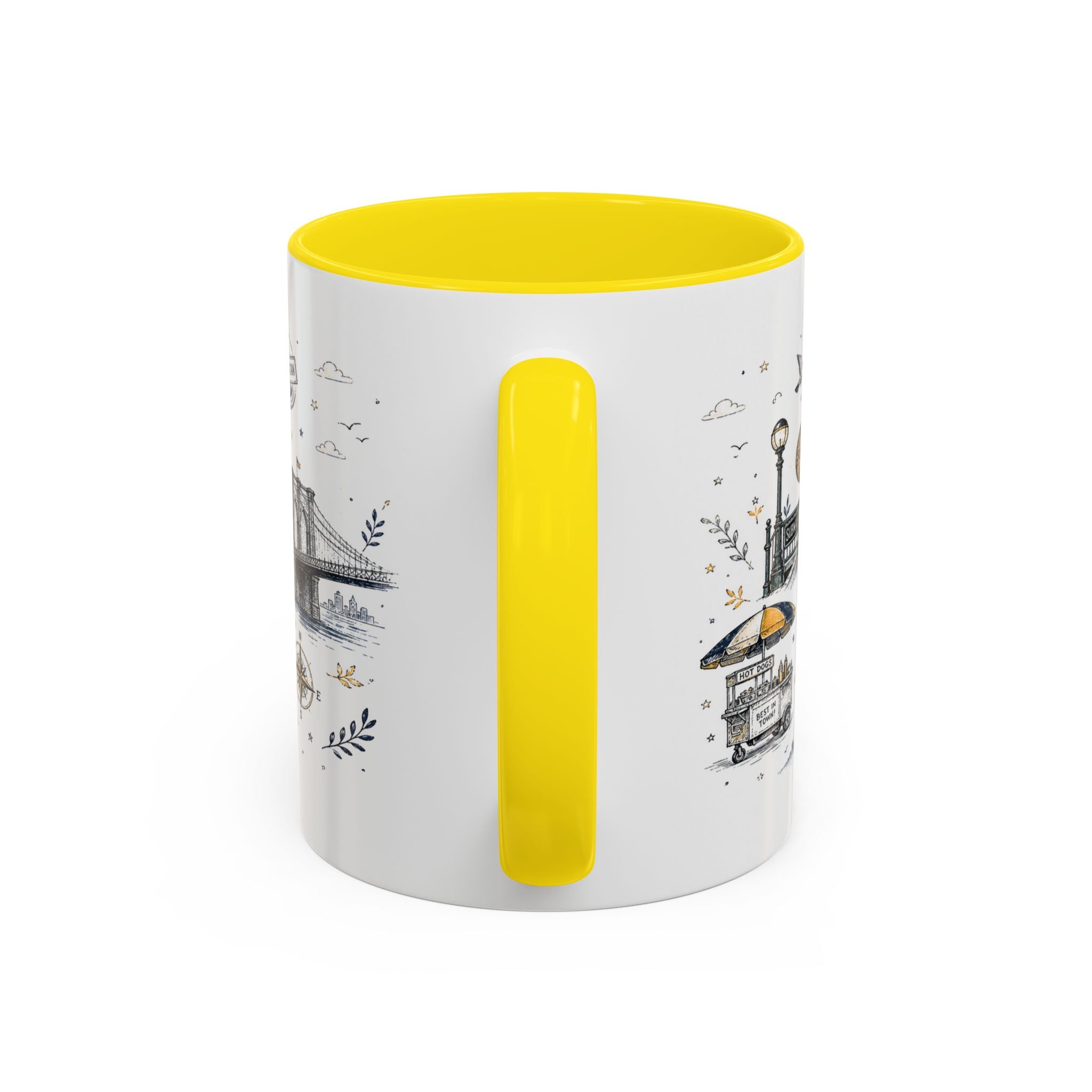New York City Coffee Mug | New York Souvenir Travel Gift | Accent Color Ceramic 11oz 15oz