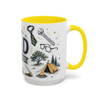 Dad The Legend Coffee Mug | Father's Day Gift for Dad | Accent Color Ceramic 11oz 15oz
