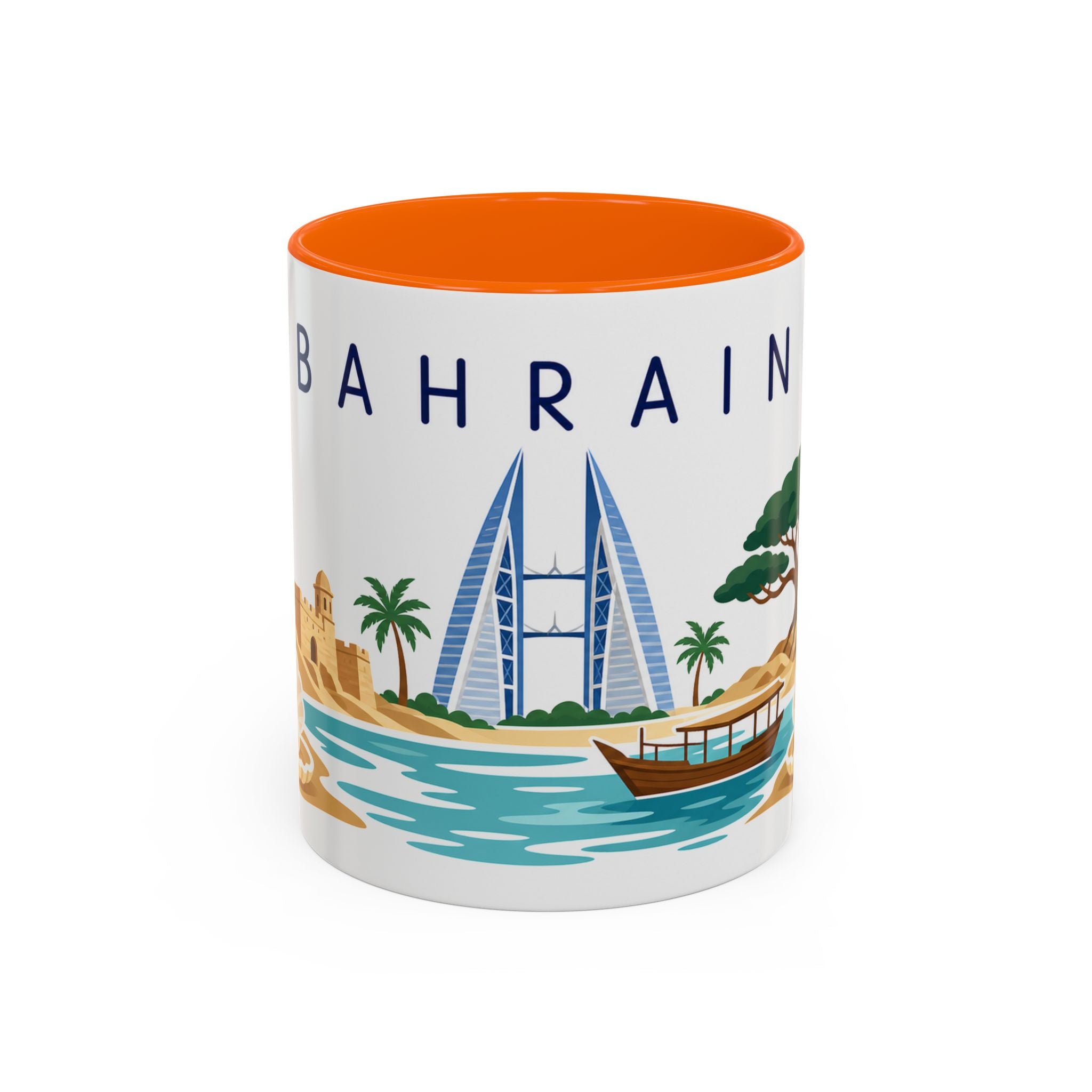 Bahrain Coffee Mug | Travel Souvenir Accent Mug | Country Gift Ceramic Cup 11oz 15oz