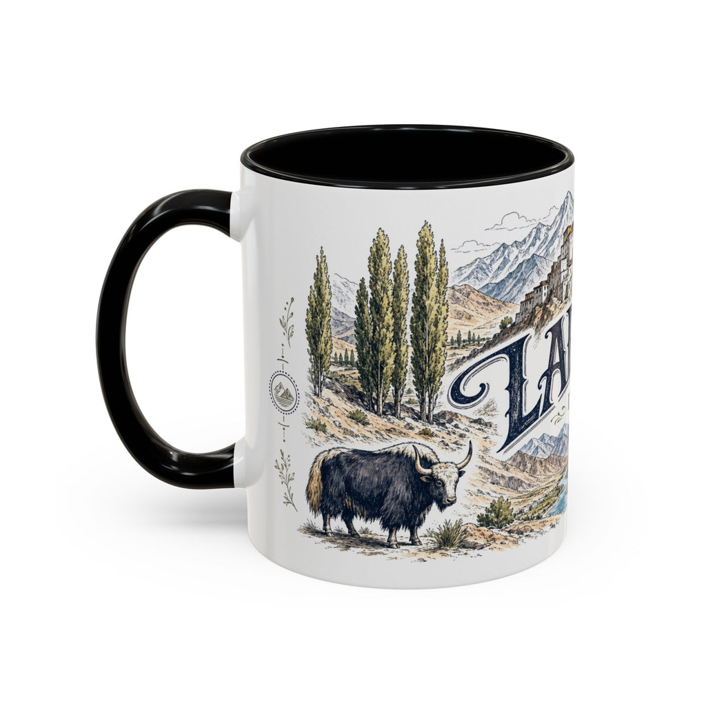 Ladakh Mug, India Travel Souvenir, Bucket List Gift, Accent Ceramic Coffee Mug 11oz 15oz