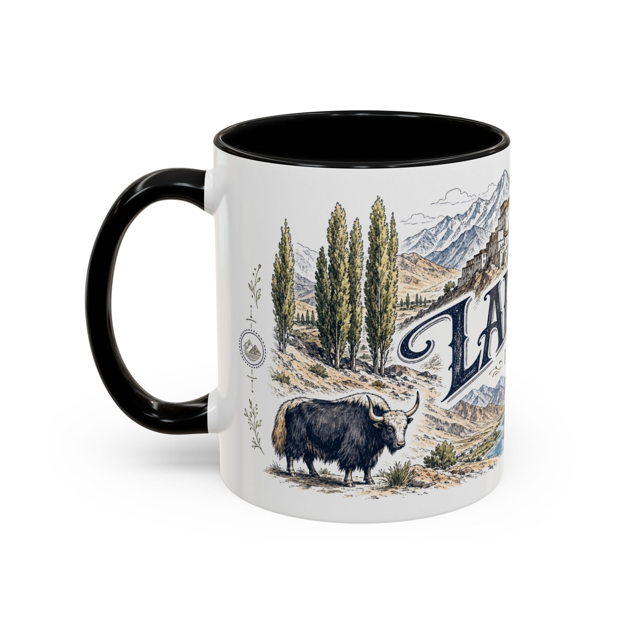 Ladakh Mug, India Travel Souvenir, Bucket List Gift, Accent Ceramic Coffee Mug 11oz 15oz