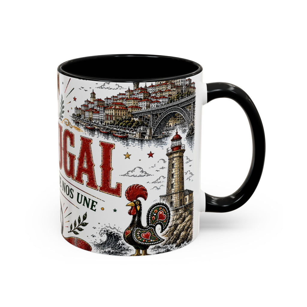 Portugal Soccer Coffee Mug | World Cup Fan Gift | Accent Color Ceramic 11oz 15oz Match Day Cup