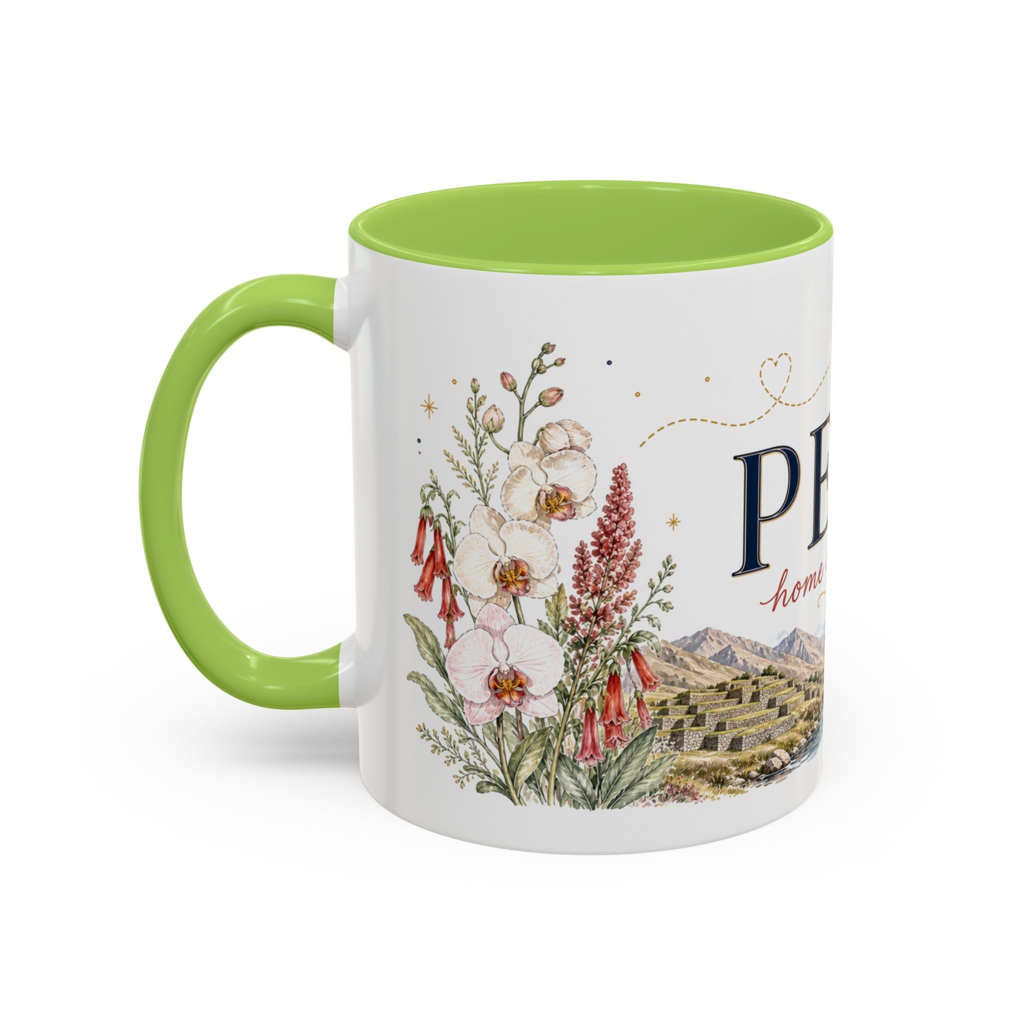 Peru Home Country Mug | Moving Away Gift | Long Distance Friendship | 11 oz 15 oz Accent Mug