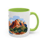 Zion National Park Coffee Mug | Solid Color Block Park Souvenir | 11oz 15oz Accent Mug