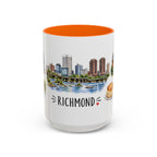Richmond Illustrated Travel Mug | City Souvenir Accent Coffee Mug | 11oz 15oz Ceramic Cup