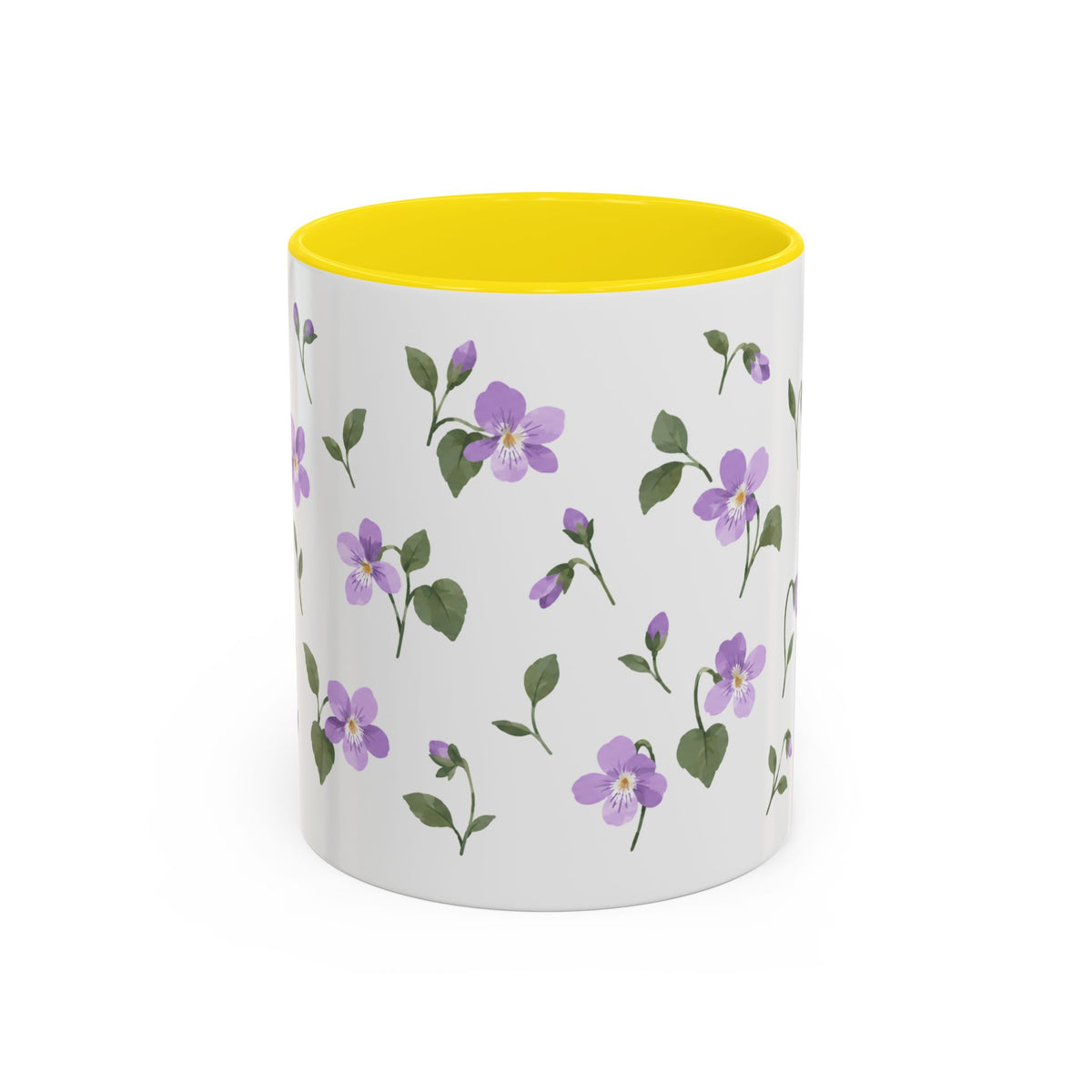 New Jersey Violet Mug, State Flower Floral Coffee Cup, 11oz Botanical Gift