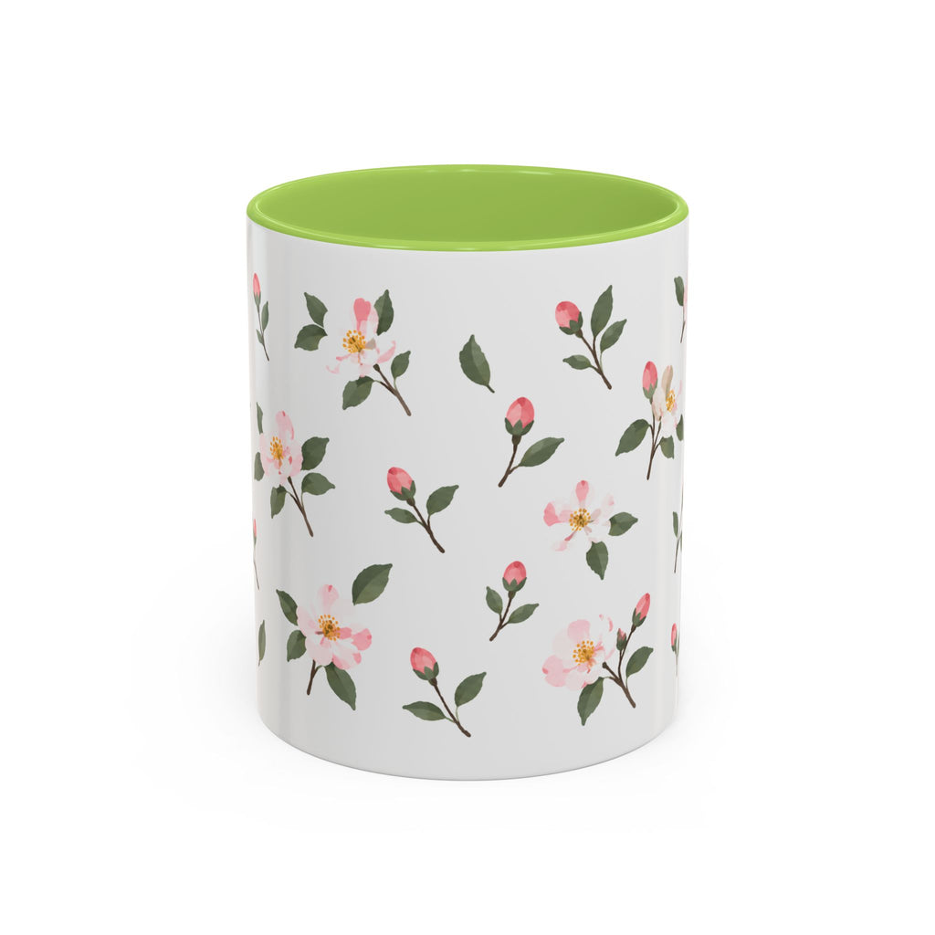 Arkansas Apple Blossom Mug, State Flower Floral Coffee Cup, 11oz Botanical Gift