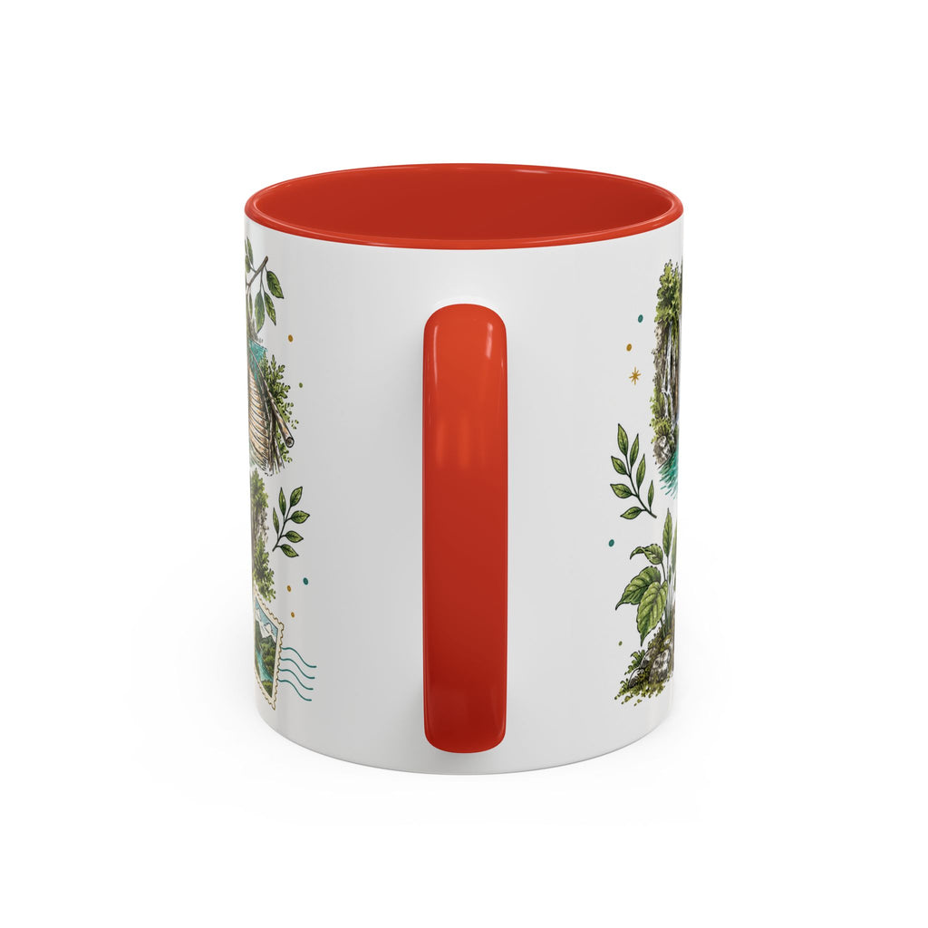 Plitvice Lakes Coffee Mug | Travel Destination Souvenir Gift | Accent Color Ceramic 11oz 15oz