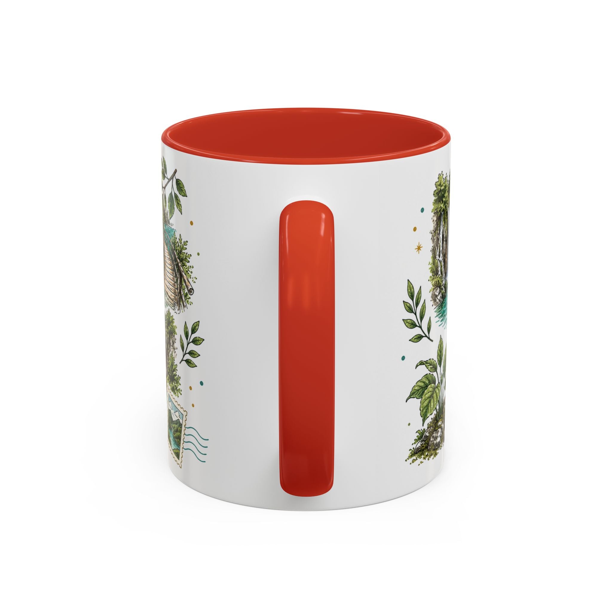 Plitvice Lakes Coffee Mug | Travel Destination Souvenir Gift | Accent Color Ceramic 11oz 15oz