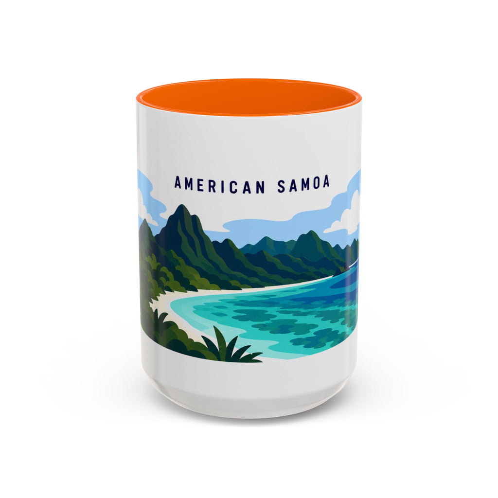 National Park of American Samoa Coffee Mug | Solid Color Block Park Souvenir | 11oz 15oz Accent Mug