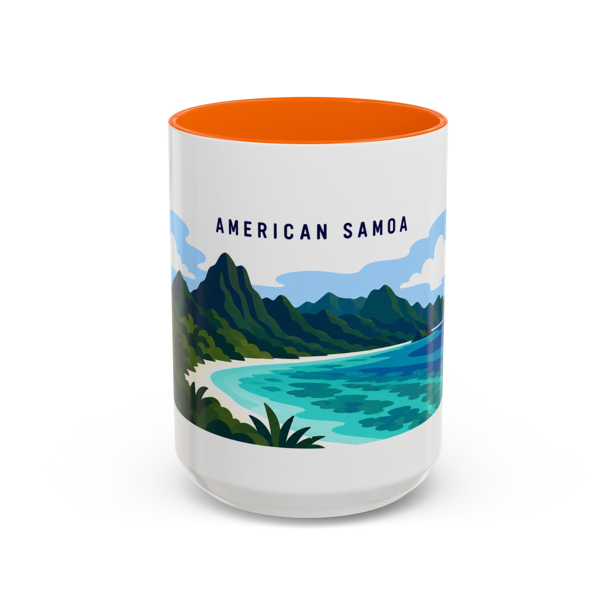 National Park of American Samoa Coffee Mug | Solid Color Block Park Souvenir | 11oz 15oz Accent Mug