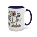 Lahore Coffee Mug | Pakistan Souvenir Travel Gift | Accent Color Ceramic 11oz 15oz