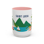 Saint Lucia Coffee Mug | Travel Souvenir Accent Mug | Country Gift Ceramic Cup 11oz 15oz