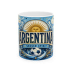 Argentina Soccer Spirit Coffee Mug | Soccer Fan Gift | Ceramic 11oz 15oz Match Day Cup