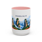Zhangjiajie Coffee Mug | Travel Destination Souvenir Gift | Accent Color Ceramic 11oz 15oz