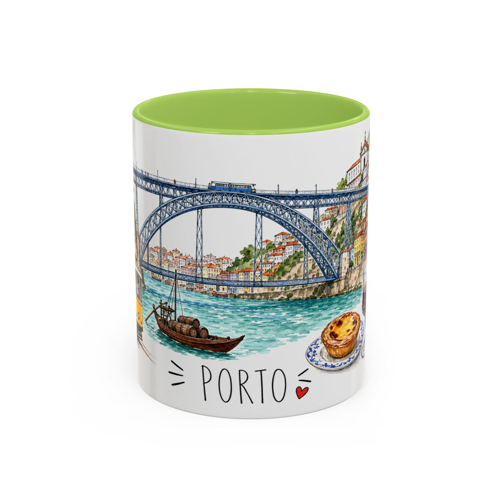 Porto Illustrated Travel Mug | City Souvenir Accent Coffee Mug | 11oz 15oz Ceramic Cup