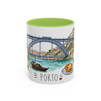 Porto Illustrated Travel Mug | City Souvenir Accent Coffee Mug | 11oz 15oz Ceramic Cup